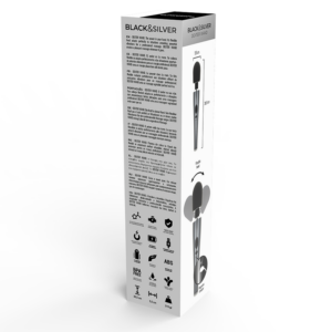 Black&silver-Dexter Wand de Masaj-Silicon, 10 Trepte, Reincarcabil — BLACK&SILVER · Vibratoare (imaginea 3)