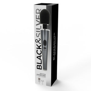 Black&silver-Dexter Wand de Masaj-Silicon, 10 Trepte, Reincarcabil — BLACK&SILVER · Vibratoare (imaginea 4)