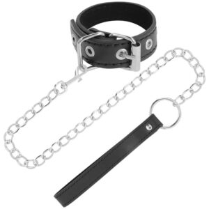 Darkness Bondage-Inel pentru Penis cu Curea-Piele Ecologica - imagine 6