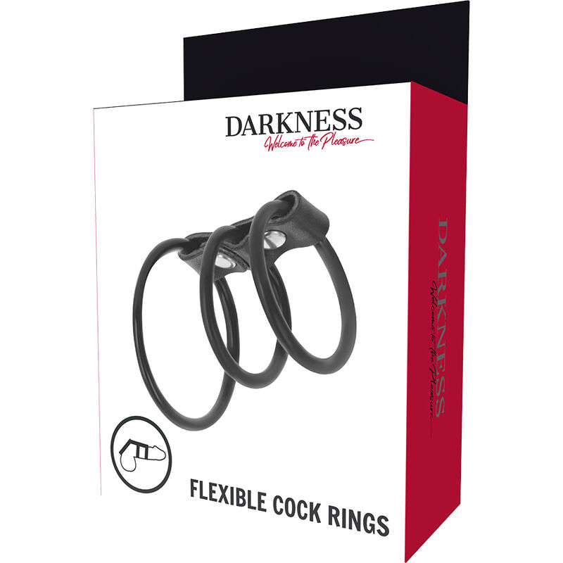 Darkness Bondage-Set de 3 Inele Flexibile pentru Penis-TPR 3 img 93889 ee30134a9e4a27f03860b3c02ceda5e9 1