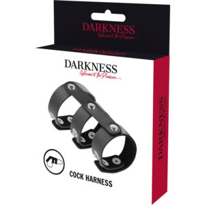 Darkness Bondage-Inel Dublu Reglabil din Piele pentru Penis si 10 Darkness Bondage-Inel Dublu Reglabil din Piele pentru Penis si - imagine 5