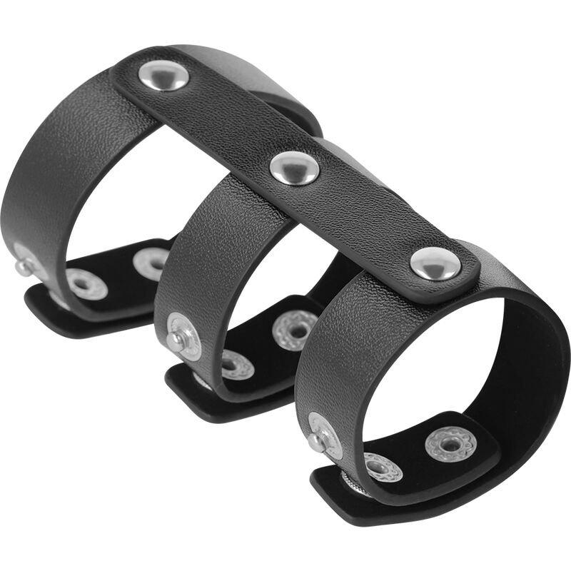 Darkness Bondage-Inel Dublu Reglabil din Piele pentru Penis si 2 img 93897 1e36ec4c75cc483140f0fb3cbfd02b06 1