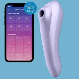 Satisfyer Connect-Dual Pleasure Air Pulse Vibrator Mauve · Jucarii Cupluri (imaginea 3)