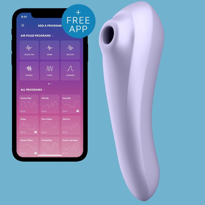 Satisfyer Connect-Dual Pleasure Air Pulse Vibrator Mauve · Jucarii Cupluri (imaginea 3)