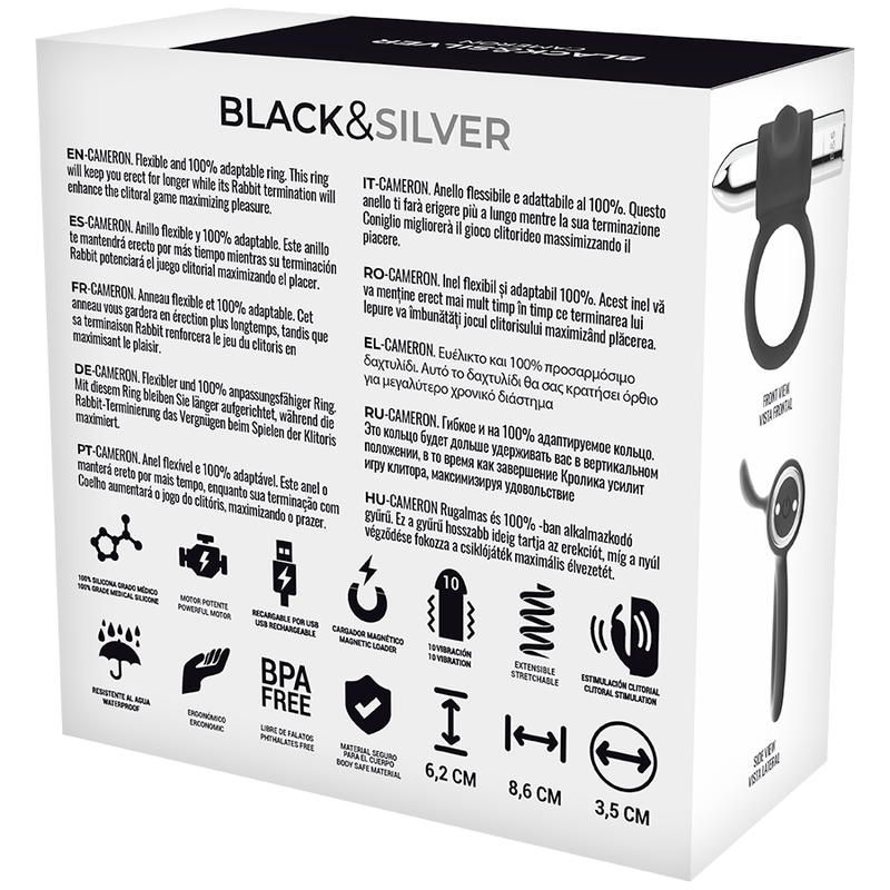 Black&silver-Cameron Inel Reîncărcabil Argintiu-Silicon, 10 Trepte 4 img 94742 14efdbf17d8bd4867d064d4793135ce9 1
