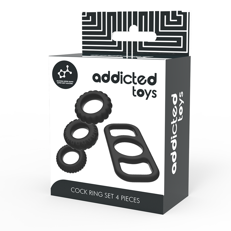 Addicted Toys - Set Inele pentru Penis 4 Piese 7 img 94793 dbe5a33c3c4e612f9fd9d4e3366ac9ac 1