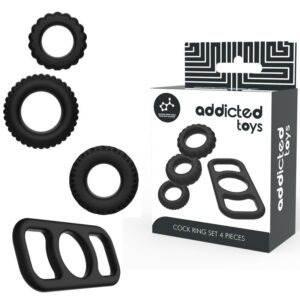 Addicted Toys - Set Inele pentru Penis 4 Piese 16 Addicted Toys - Set Inele pentru Penis 4 Piese - imagine 8
