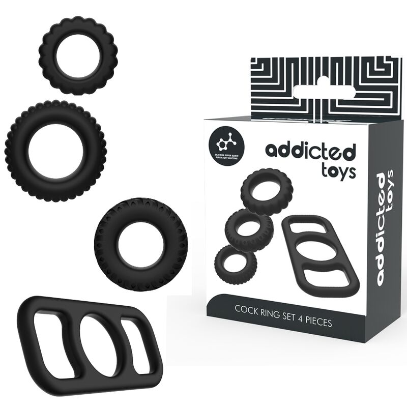 Addicted Toys - Set Inele pentru Penis 4 Piese 8 img 94798 3e7ee92cad87081181154f82d04334ef 1