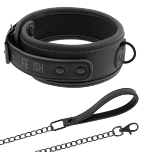 Fetish Submissive Bondage-Colier cu Lanț și Căptușeală - imagine 1