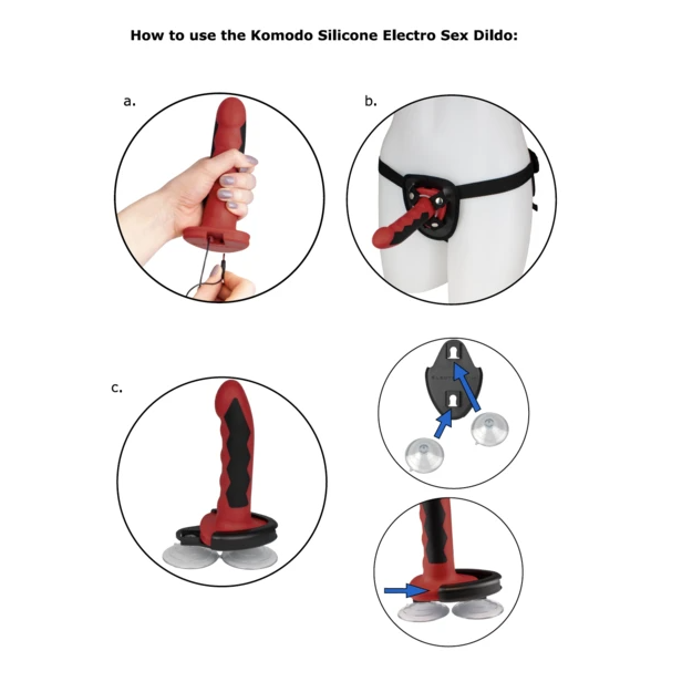 Electrastim-Silicone Fusion Komodo Dildo-Ventuza 2 Electrastim-Silicone Fusion Komodo Dildo-Ventuza · Accesorii BDSM (imaginea 2)