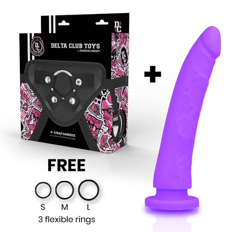 Deltaclub-Arnes cu Dildo din Silicon Mov 20 cm - Ø 4 cm 9 img 96331 454b7c7777baa328e621bbcfd7b9a2cd 1