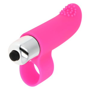 Ohmama-Degetar Vibrator Texturat 8 cm-Silicon - imagine 3