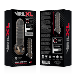 Virilxl - Extensie și Manșon pentru Penis V15 Negru - imagine 9