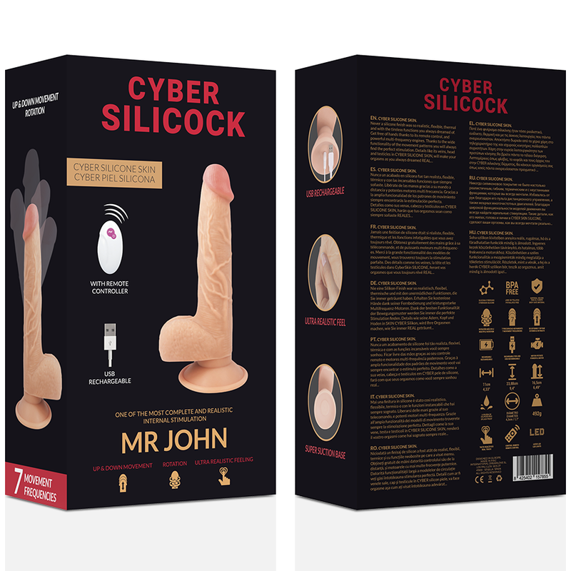 Cyber Silicock-Remote Control Realistic Mr John 23.88 cm -o- 4.3 cm 7 img 97070 d6a0a7556e407f7fb55de1faa0d854e1 1