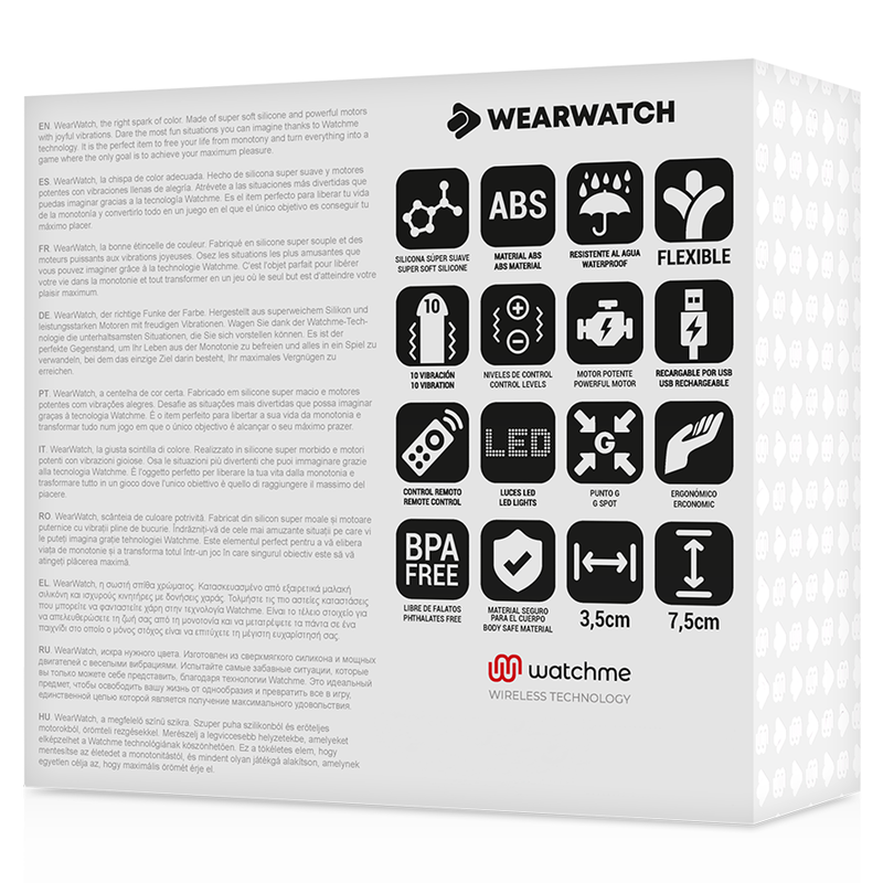 Wearwatch - Watchme Technology Ou Vibrator cu Telecomandă Albastru / Jet 3 img 98673 9da706a19293c7215c9c9866014724d5 1