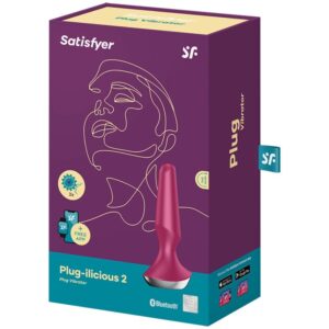 Satisfyer-Plug-ilicious 2 Plug Vibrator Berry-Silicon - imagine 4