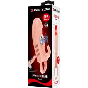 For Him-Sloane Natural Rabbit Manșon pentru Penis cu Vibrații-TPR - imagine 2
