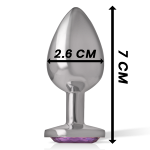 Intense Anal Toys-Plug Anal Metalic Aluminiu cu Cristal Violet 12 Intense Anal Toys-Plug Anal Metalic Aluminiu cu Cristal Violet - imagine 6