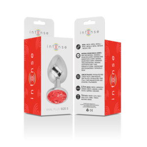 Intense Anal Toys-Plug Anal Metalic Aluminiu cu Cristal Roșu - imagine 4