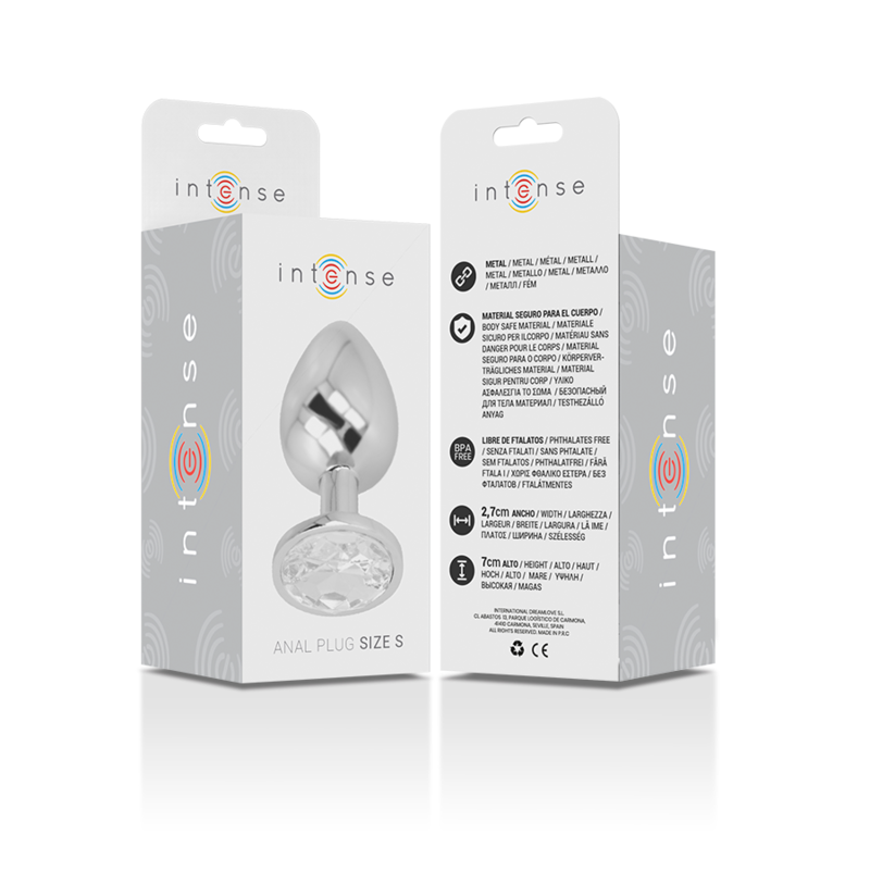 Intense Anal Toys-Plug Anal Metalic din Aluminiu cu Cristal-Argintiu, Mărime S 5 img 138007 ceee9251d4390f24cebe2437bf7f9ccd 1