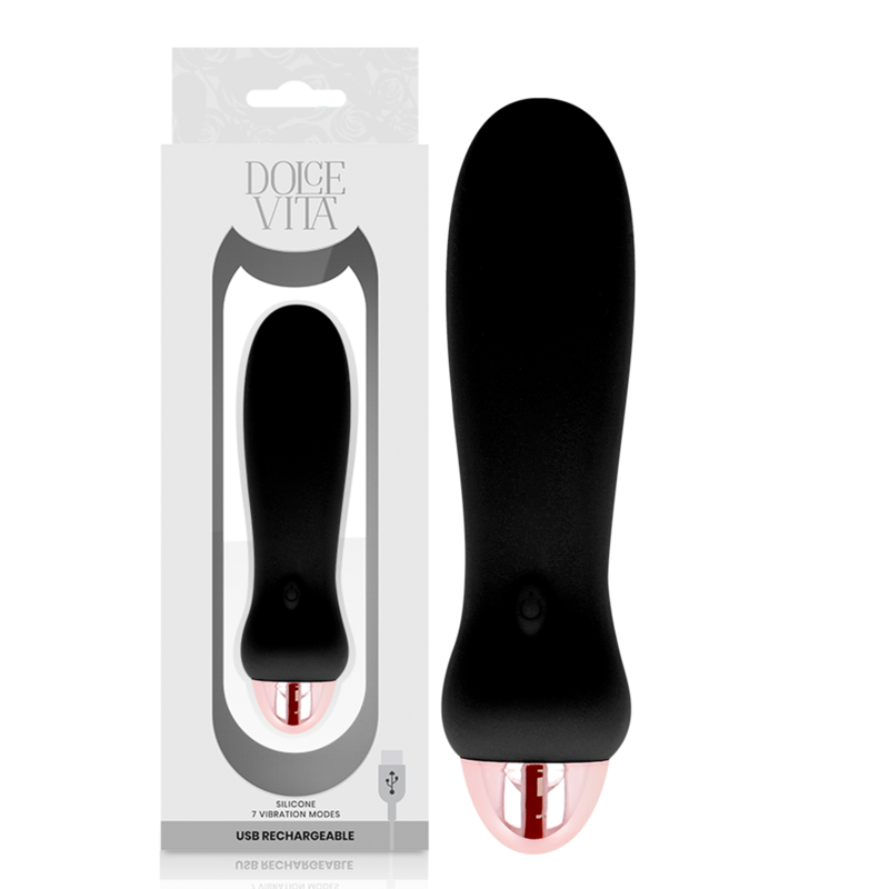 Dolce Vita-Vibrator Reîncărcabil Five Black, 7 Viteze-Silicon, 7 4 img 141853 54f2e189823795f166e4a24cdf8da547 1