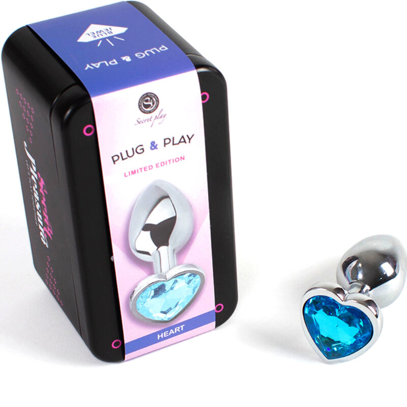 Secretplay Toys-Plug Anal Metalic Inimă Albastră, Mărime S, 7 cm 2 img 142788 bd4e94c7c112bee45517ccad52c9f186 1