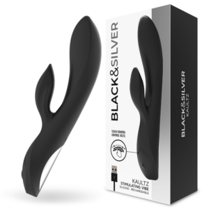 Black&silver-Kaultz Touch Control Vibrator-Silicon, 10 Trepte 12 Black&silver-Kaultz Touch Control Vibrator-Silicon, 10 Trepte - imagine 2