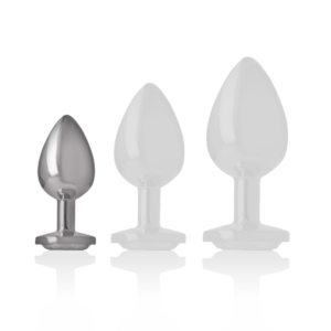 Intense Anal Toys-White Heart Dop Anal Metalic, Mărime S - imagine 5
