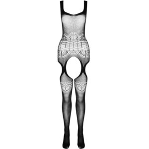Passion-Eco Collection Bodystocking Eco BS005 Black, Alb 9 Passion-Eco Collection Bodystocking Eco BS005 Black, Alb - imagine 4