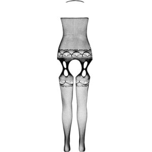 Passion-Eco Collection Bodystocking Eco BS006, Alb/Negru/Roșu 8 Passion-Eco Collection Bodystocking Eco BS006, Alb/Negru/Roșu - imagine 4