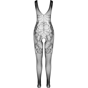 Passion-Eco Collection Bodystocking Eco BS012, Alb/Negru/Roșu 8 Passion-Eco Collection Bodystocking Eco BS012, Alb/Negru/Roșu - imagine 4
