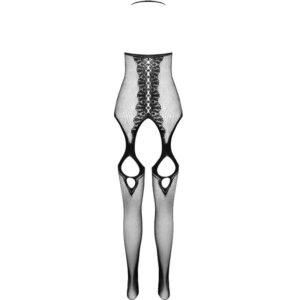 Passion-Eco Collection Bodystocking Eco BS013, Alb/Negru/Roșu 9 Passion-Eco Collection Bodystocking Eco BS013, Alb/Negru/Roșu - imagine 5