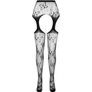 Passion-Eco Collection Bodystocking Eco S001, Negru/Roșu - imagine 5