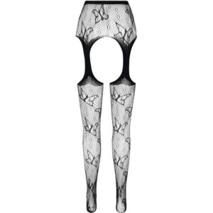Passion-Eco Collection Bodystocking Eco S001, Negru/Roșu - imagine 4
