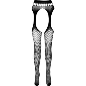 Passion-Eco Collection Bodystocking Eco S002 Negru, Alb - imagine 5