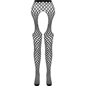 Passion-Eco Collection Bodystocking Eco S003, Alb/Negru/Roșu 9 Passion-Eco Collection Bodystocking Eco S003, Alb/Negru/Roșu - imagine 5
