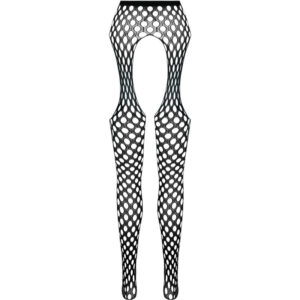 Passion-Eco Collection Bodystocking Eco S003, Alb/Negru/Roșu 8 Passion-Eco Collection Bodystocking Eco S003, Alb/Negru/Roșu - imagine 4