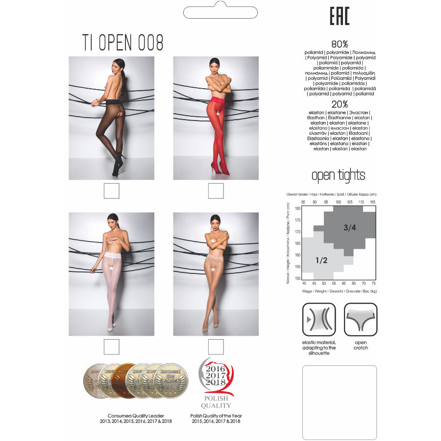 Passion-Tiopen 008 Stocking White/(30 Den), Alb/Negru/Roșu 2 img 153392 2a9f6827782b4738164b60f3a6fb0957 1