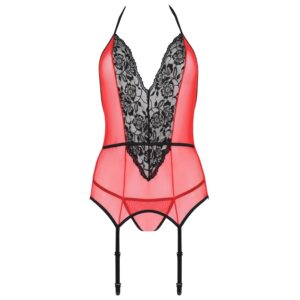 Passion-Peonia Corset Erotic Line Roșu/, S/M/L/XL 8 Passion-Peonia Corset Erotic Line Roșu/, S/M/L/XL - imagine 3