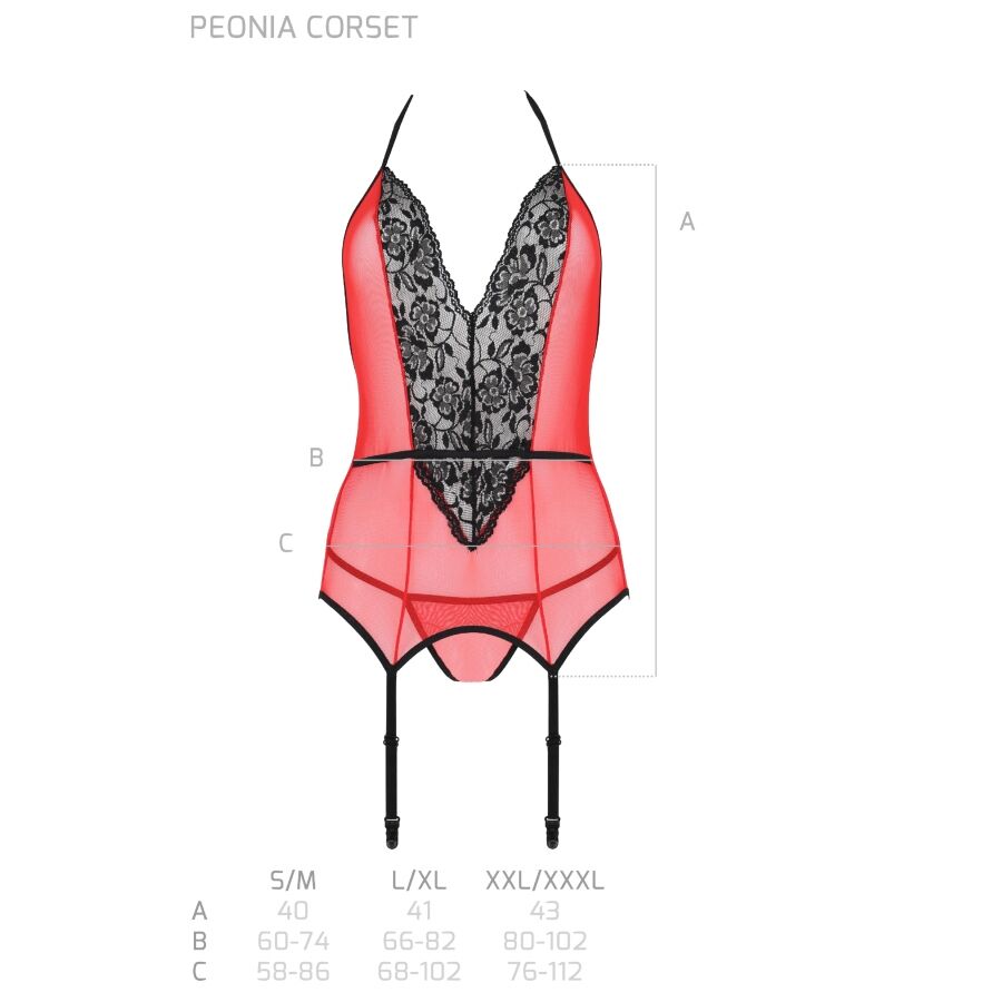Passion-Peonia Corset Erotic Line Roșu/, S/M/L/XL 5 img 153527 7c2af863bbec213a66b396f979bd1a89 1