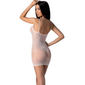 Passion-BS096 Bodystocking, Alb/Negru/Roșu 11 Passion-BS096 Bodystocking, Alb/Negru/Roșu - imagine 6