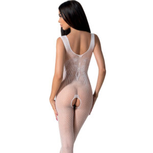 Passion-BS098 Bodystocking, Alb/Negru/Roșu 10 Passion-BS098 Bodystocking, Alb/Negru/Roșu - imagine 5
