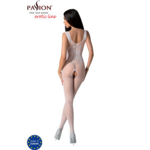 Passion-BS098 Bodystocking, Alb/Negru/Roșu 8 Passion-BS098 Bodystocking, Alb/Negru/Roșu - imagine 3