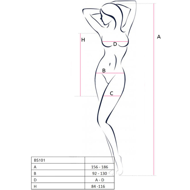 Passion-BS101 Bodystocking, Alb/Negru/Roșu 1 img 154253 89e828f46cec297418bd6cb7690ff8d2 1