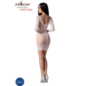 Passion-BS101 Bodystocking, Alb/Negru/Roșu 10 Passion-BS101 Bodystocking, Alb/Negru/Roșu - imagine 5