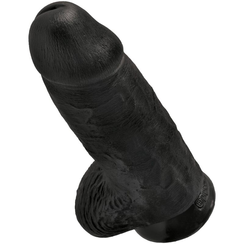 King Cock-Chubby Penis Realist 23 cm Negru-PVC, Ventuza 3 img 155168 83ffe528f286041b163156d3434e890c 1