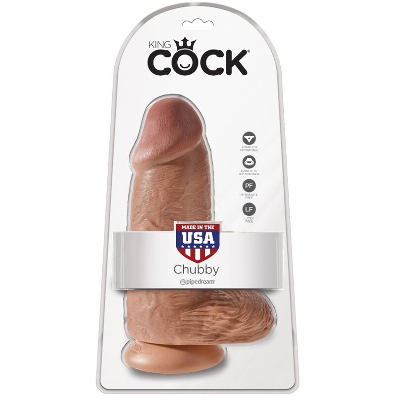 King Cock-Chubby Penis Realist 23 cm Caramel-PVC, Ventuza 6 img 155170 b83fceca8b5098844cf0710f41f12b2d 1