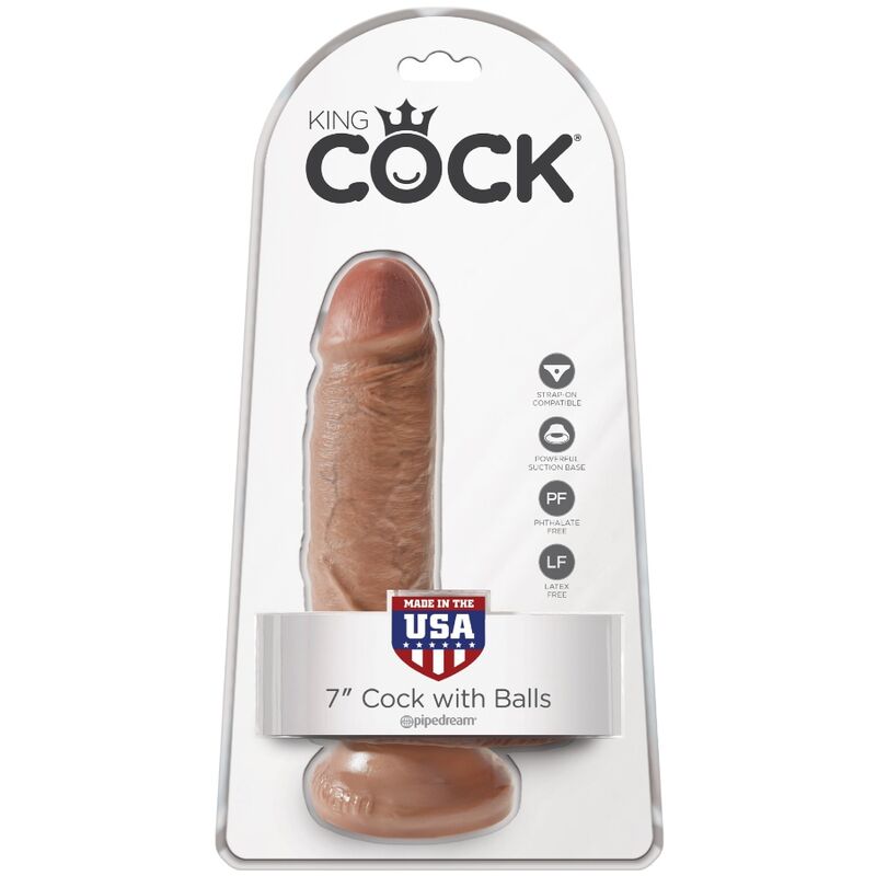 King Cock-Dildo Realist cu Testicule 13.2 cm Caramel-PVC 6 img 155220 a78ce39bfff5e5e963f24d3f86545b91 1