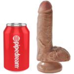 King Cock-Dildo Realist cu Testicule 13.2 cm Caramel-PVC — PIPEDREAMS · Dildo & Stimulatoare (imaginea 5)