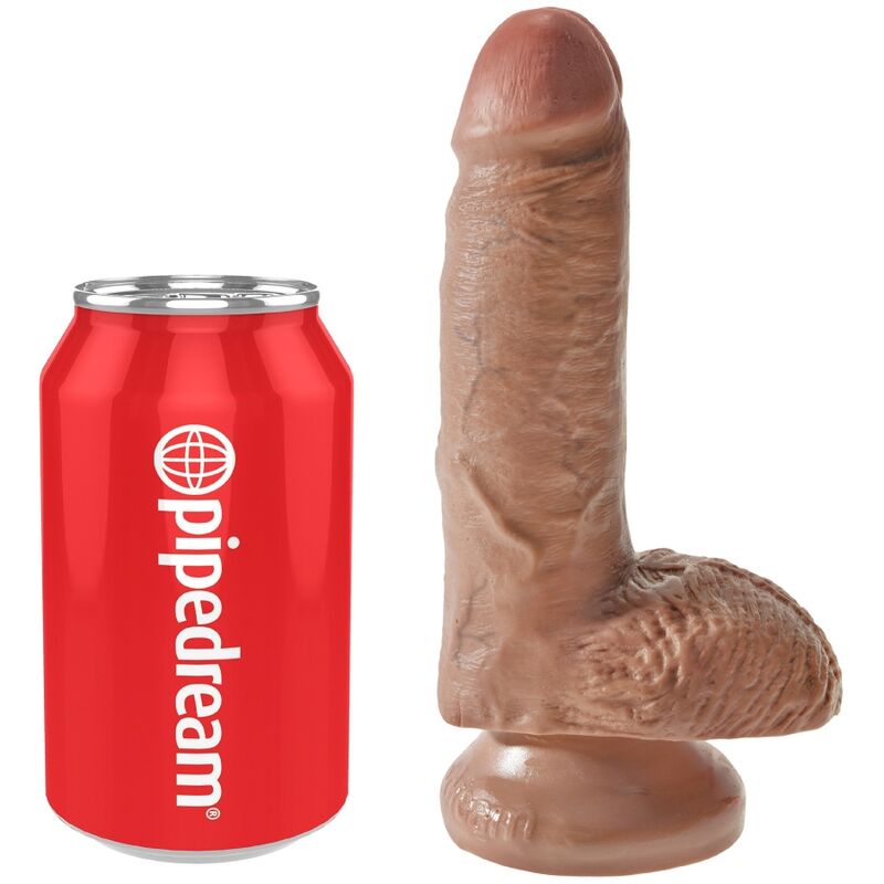 King Cock-Dildo Realist cu Testicule 13.2 cm Caramel-PVC 5 img 155221 687c0d3c604bc18b87ed949f182f7211 1